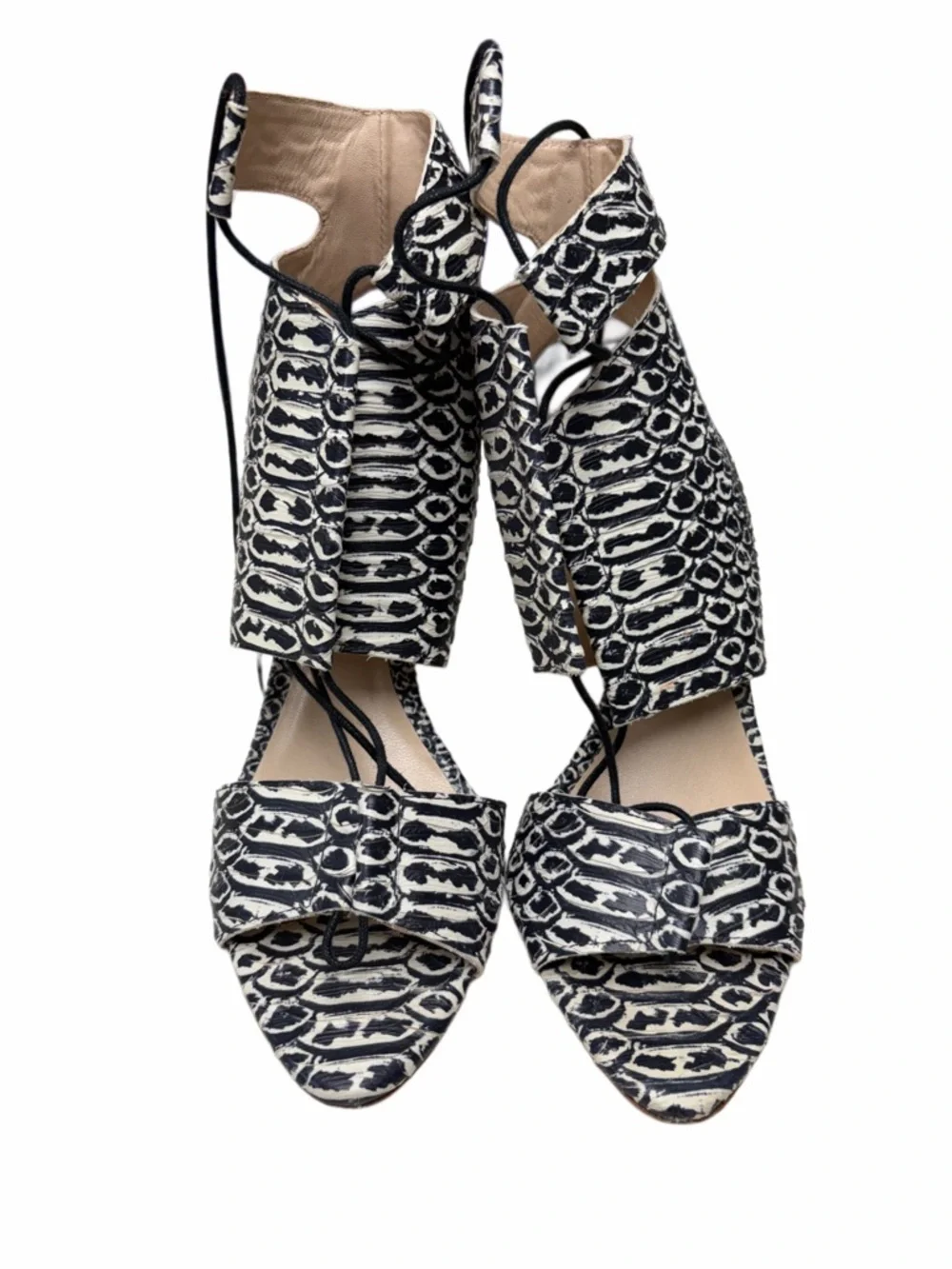 Loeffler Randal Anaconda Scarlet Heel‎ Size 8